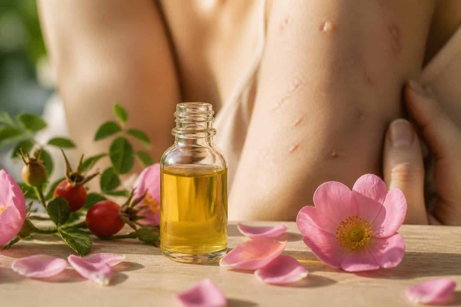 découvrez les véritables bienfaits de l'huile de rose musquée pour atténuer cicatrices et taches pigmentaires, une solution naturelle pour une peau éclatante.